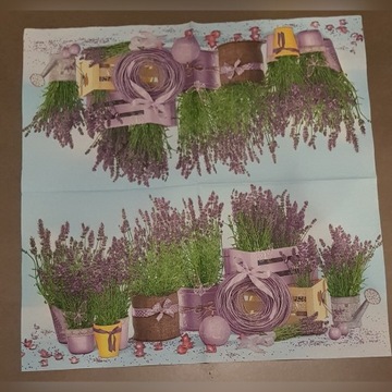 Serwetki do decoupage lawenda 33x33 -2szt. 