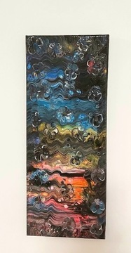 Obraz Akryl  " Pływające kwiaty "20x50 
