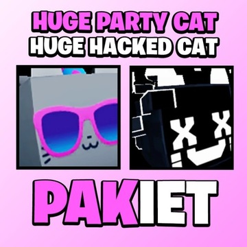 Huge Party cat + Huge hacked cat Pet simulator x