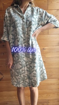 Szmizjerka do kolan oversize SISSY-BOY 100% len