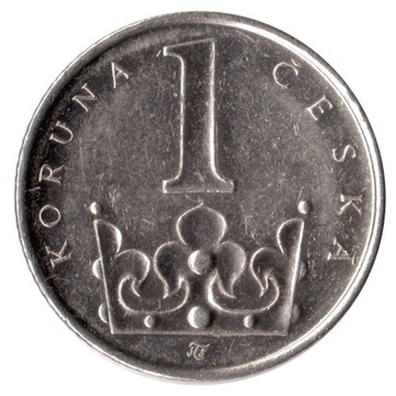 CZECHY, 1 korona 2009, KM#7 , XF