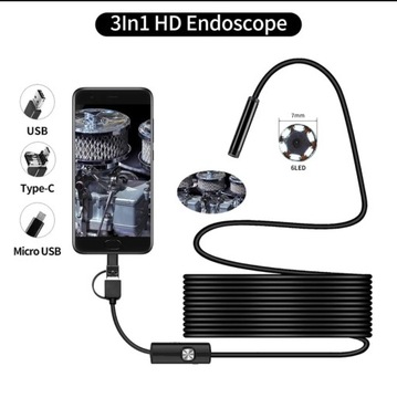 Kamera endoskopowa 3 in1 2m