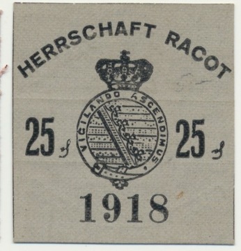 Racot 25 fenigów 1918. st. 1-