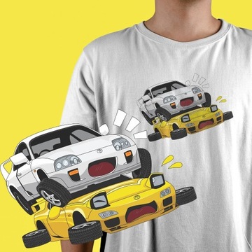 Koszulki T-shirt SUPRA ON RX7 JDM JAPAN CARS