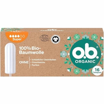 O.B. Organic OB TAMPONY Super 16 SZT Z NIEMIEC