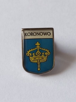 Herb miasta i gmina Koronowo przypinka pin odznaka