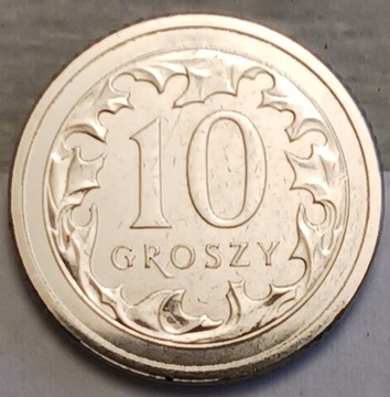 10 gr groszy 2019r. stal powlekana mennicze