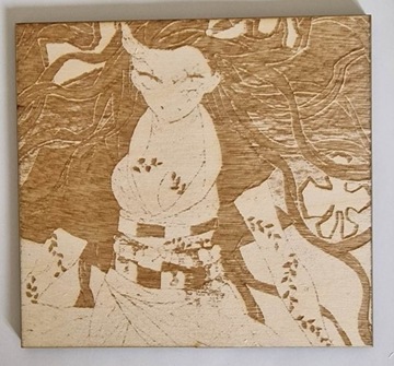 Drewniany obraz Kimetsu no Yaiba nezuko