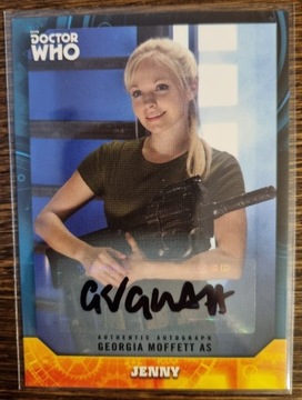 Topps Doctor Who Georgia Moffett/Tennant autograf