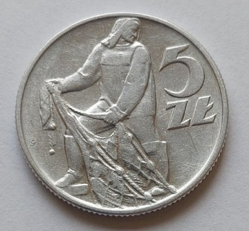 5 złotych 1960 - Rybak