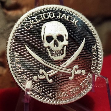 Srebrna moneta CALICO JACK - 1 z serii Jolly Roger