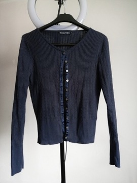 Sweterek bluzka z guzikami 30% jedwab WoolOvers 