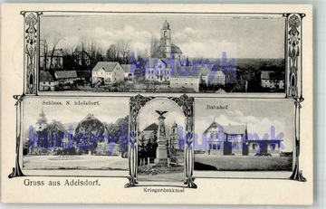 ZAGRODNO  Adelsdorf pałac dworzec pomnik 1909