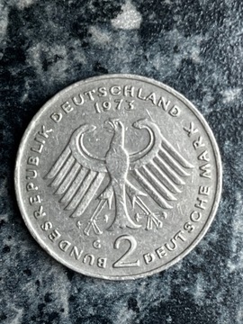 Niemcy RFN 2 marki, 1973 G - Karlsruhe