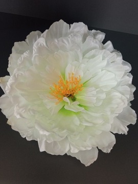 Kwiat sztuczny, główka kwiatowa ,biały duży
