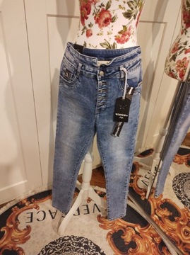 Spodnie  jasne jeansy M Sara