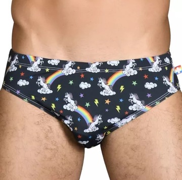 ANDREW CHRISTIAN Rainbow Unicorn Nowe Kąpielówki S