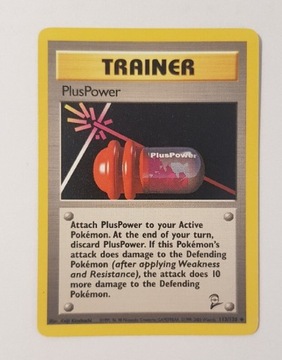 Karta Pokemon Trainer PlusPower base set 2 ładna