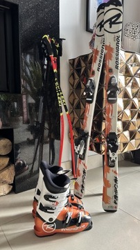 Narty ROSSIGNOL 120 , buty 245/285mm LEKI 100