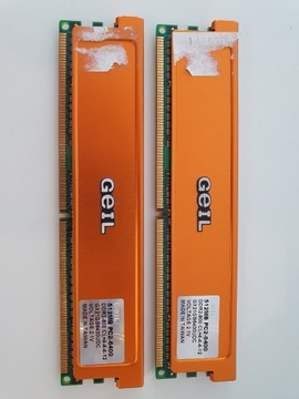 SPRAWNA Pamięć RAM GEIL 1GB (2x512MB) DDR2 800Hz