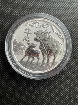 Australia 2021 Lunar III Rok Bawoła  2 oz srebra