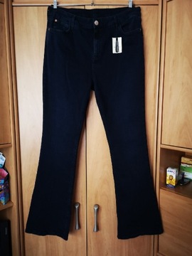 Jeansy spodnie rozszerzane dzwony r. 44 XXL