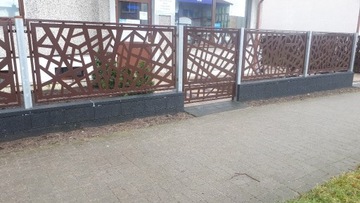 Nowoczesne ogrodzenie , brama przęsło wycinane CNC