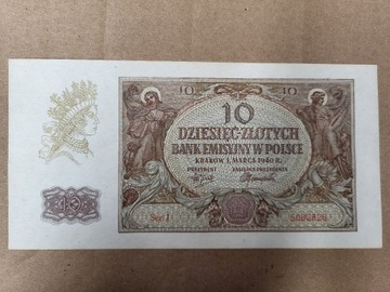 10 zł złotych 1940 - seria J