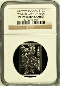 10 złotych 2009, HUSARZ NGC PF69