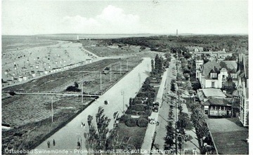 Swinemunde Świnoujście promenada 1937 mono