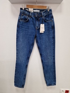 Granatowe jeansy Pepe Jeans r 28 mom fit 