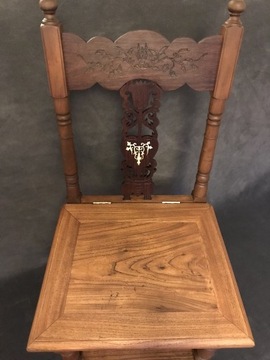 Krzesło biblioteczne drabinka antyk kość słoniowa
