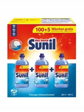 Płyn do prania uniwersalnego Sunil Universal 105 prań z Niemiec