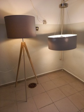 Komplet lamp (wisząca i stojąca)