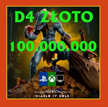 Diablo 4 NOWY SEZON Gold D4 Złoto PC XboX PS