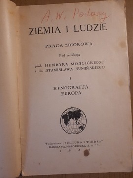 Etnografia Europy, Warszawa 1934