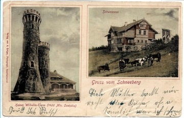 Śnieżnik, wieża i schronisko, 1901 rok.