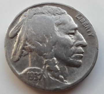 USA 5 centów Buffalo 1937 D
