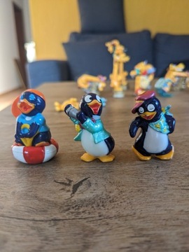 Pingwiny z Kinder niespodzianki 1994 figurki 