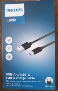 Kabel USB A typ C 