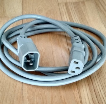 Kabel zasilający C13/C14 szary 1,8 m