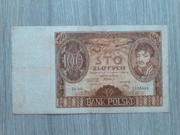 100 zł 2.06.1932, seria AA - 100 złotych 1932