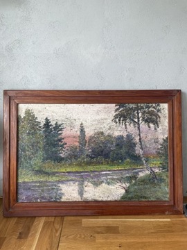 Rama do obrazu drewniana, brązowa, wym. 80 x 56 cm