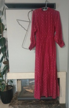  Burgundowa sukienka maxi Weekend Max Mara M/S