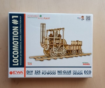 EWA Puzzle drewniane 3D lokomotywa 