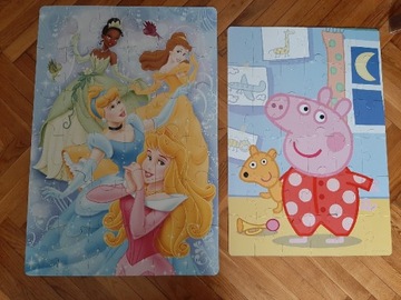 Duże puzzle 36 elementów księżniczki peppa 