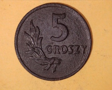 5 gr 1949 r brąz