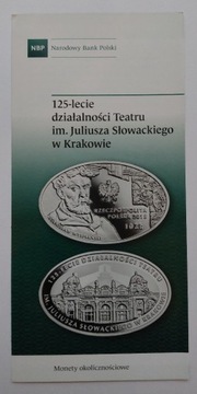 Folder 10 zł 2018 r- 125-lecie Teatru Słowackiego 