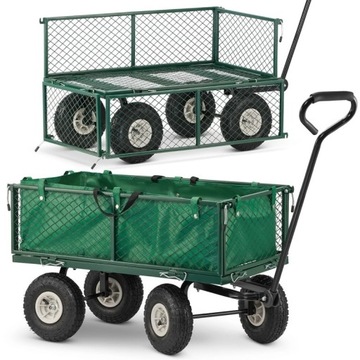 Wózek dyliżans ogrodowy transportowy z siatką450kg