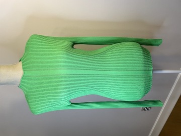 zielony top w rozmiarze L H&M bluzka zielony neon